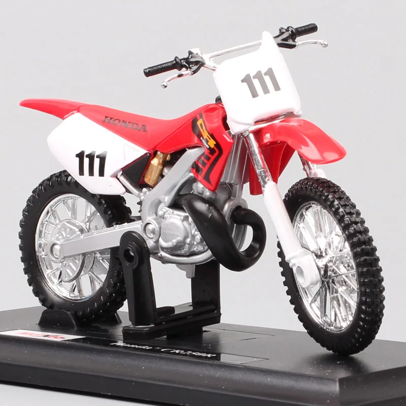 Модели мотоциклов Maisto 1/18 Honda CR250R CR Motocross No.111 Литые и игрушечные автомобили