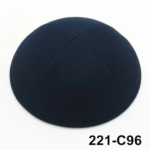 221C96 Хлопковая саржа kippah, 19 см kipa, Kippot, Еврейская шляпа, Skullies& Beanies, Yarmullka, кепка с черепом - Цвет: 221C96