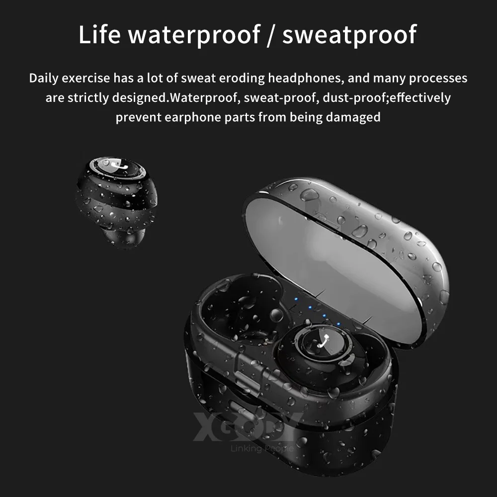 XGODY CP7 TWS Mini True беспроводной Heaphones шумоподавление Bluetooth 5 0 наушники с двойной