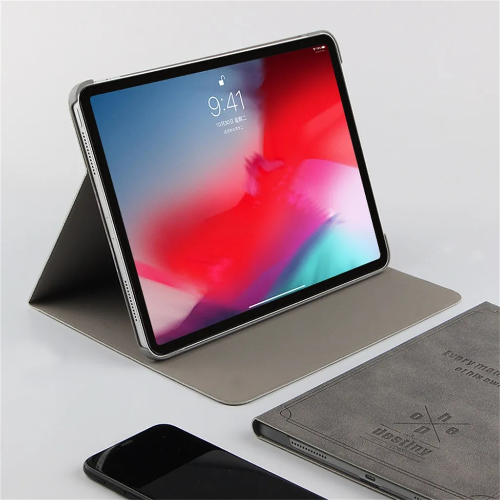 Умный чехол из матовой кожи с магнитной застежкой для iPad Pro 11 2018 откидной функцией