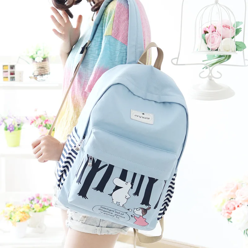 Высокое качество женский холщовый рюкзак школьная сумка для девушек подростков