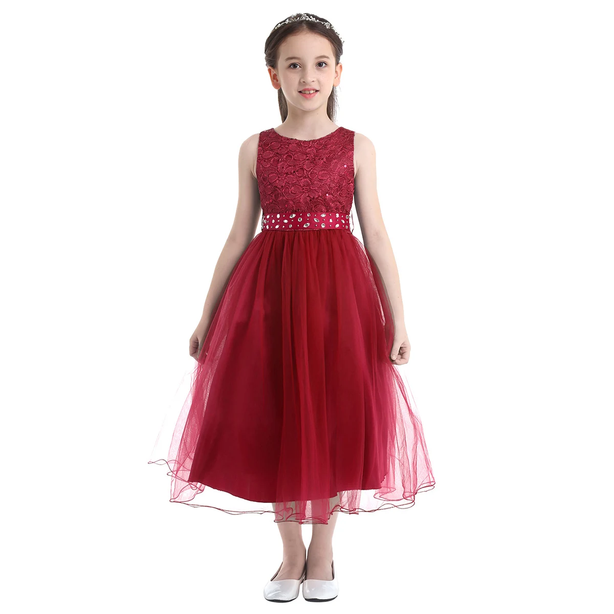 Новинка года; кружевное платье; vestido infantil; кружевное Сетчатое платье с блестками и цветочным узором для девочек; платье принцессы для девочек на свадьбу, день рождения, вечеринку; платье-пачка