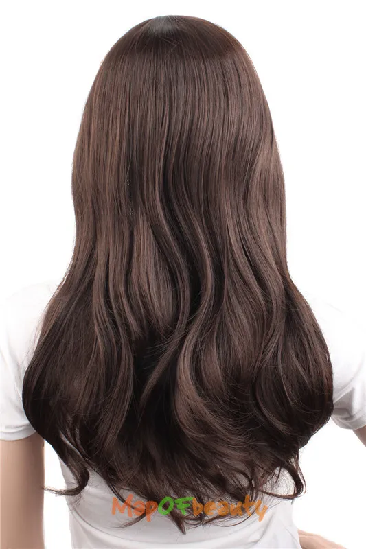MapofBeauty 20 ''длинные волнистые Nautral Косплей парики золотой черный темный светильник коричневый цвета костюм вечерние термостойкие синтетические волосы