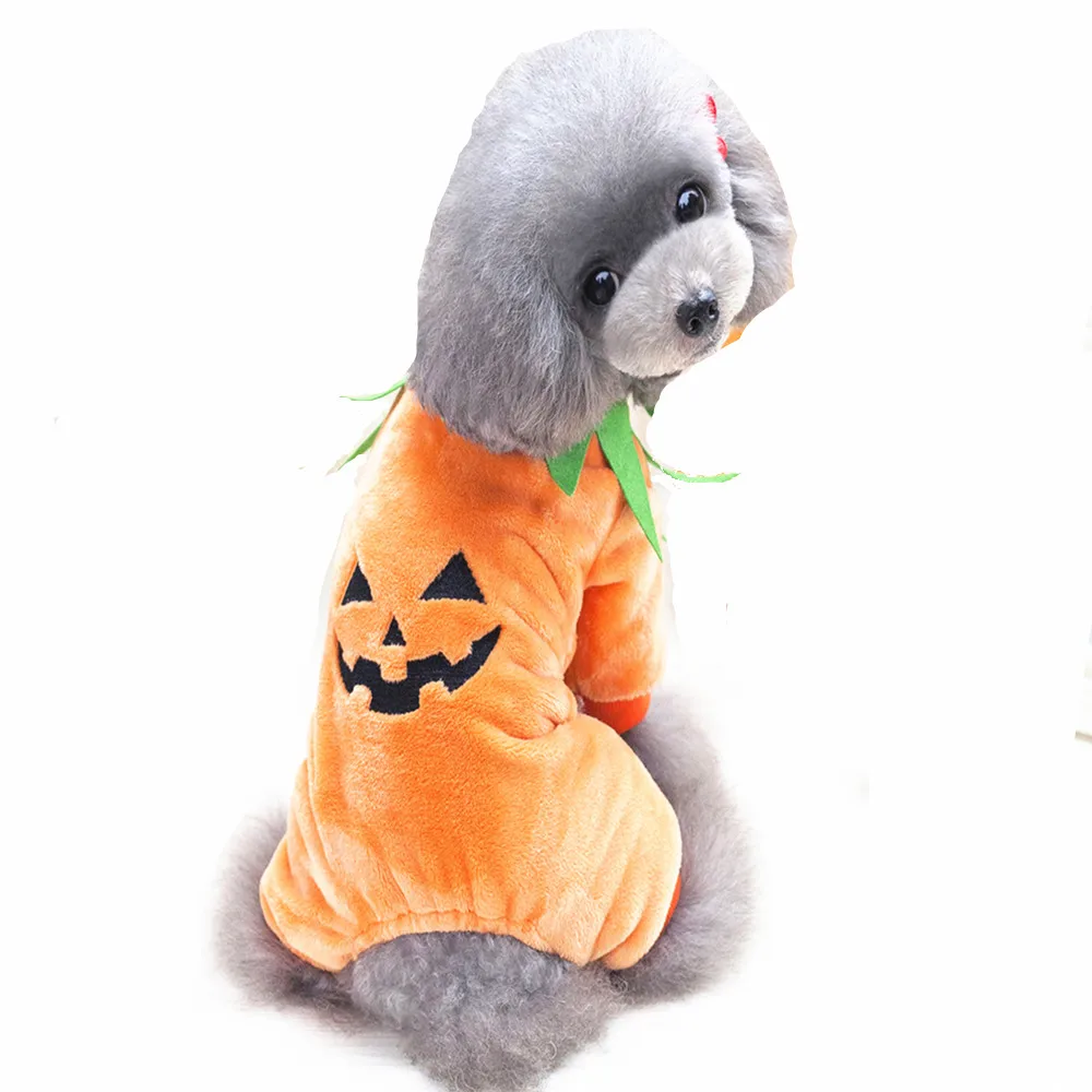 Новейший флисовый комбинезон для собак зимняя Рождественская Одежда на Хэллоуин