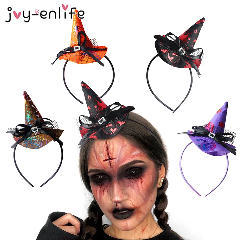 Halloween Decoration Cobweb Witch Ghost Bat Hat Headband Hairband Women Party Props Hair Accessories Mask | Дом и сад