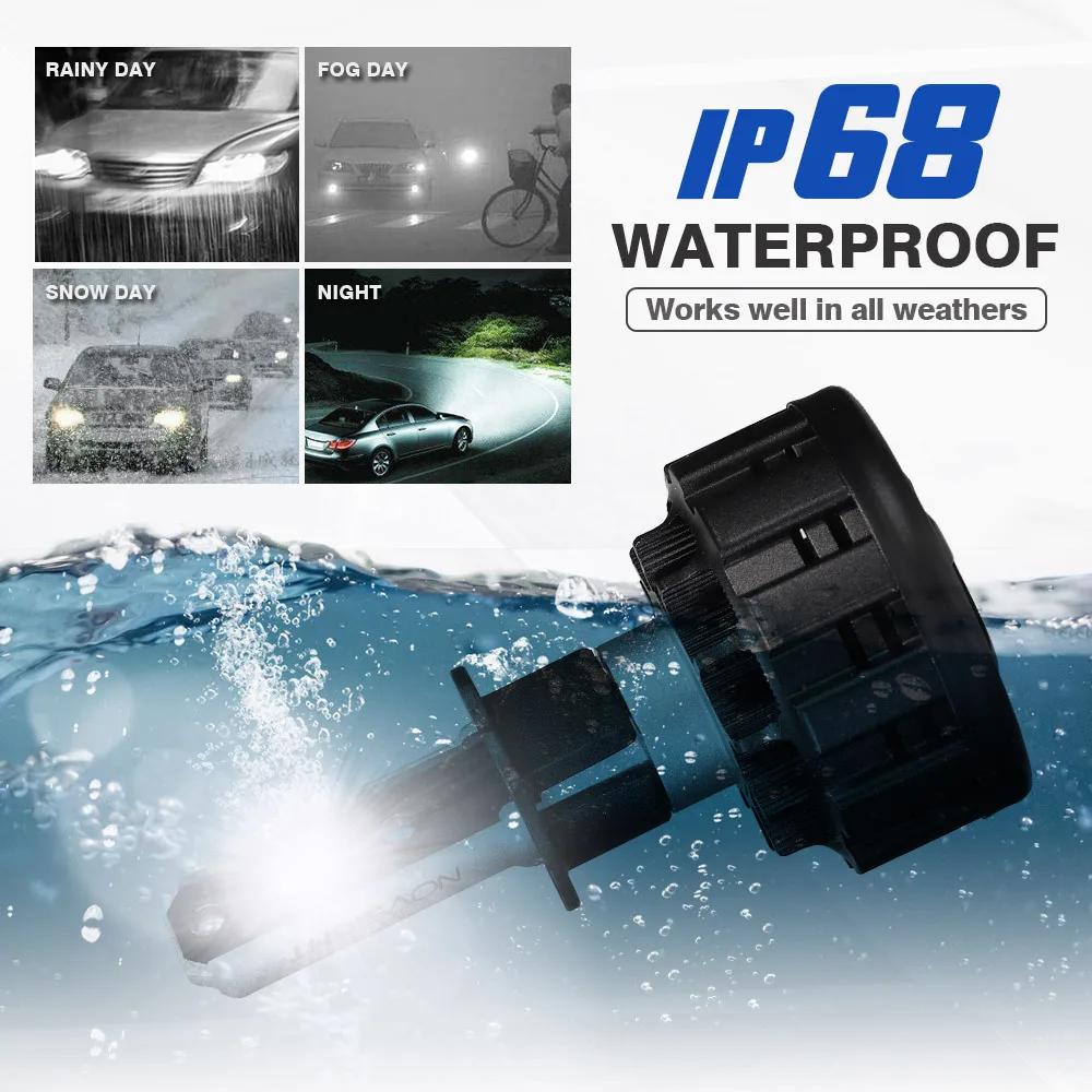 Novsight супер яркие H4 h7 автомобильные фары светодиодные лампы H11 H8 9005 HB3 9006 HB4 H3