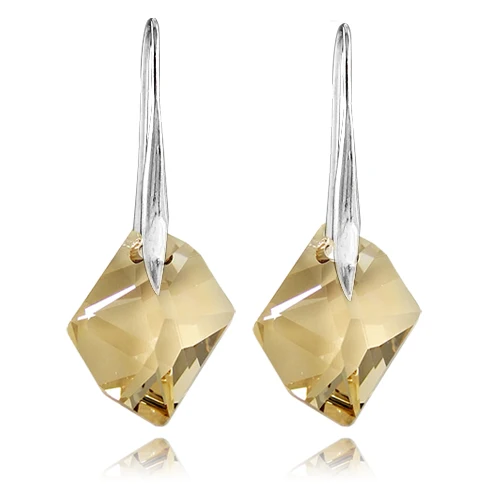 Серьги из серебра 925 пробы с натуральным красным кристаллом модные серьги в