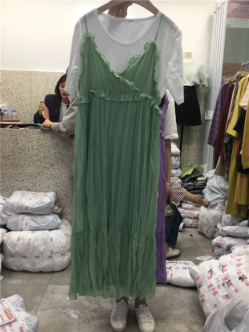Корейский ulzzang одноцветное универсальные Для женщин футболка + V воротник рукавов