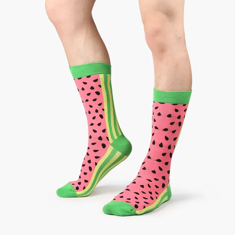 75% хлопок Chaussette Homme кукурузы арбуз Еда забавные Носки для девочек модные мужские