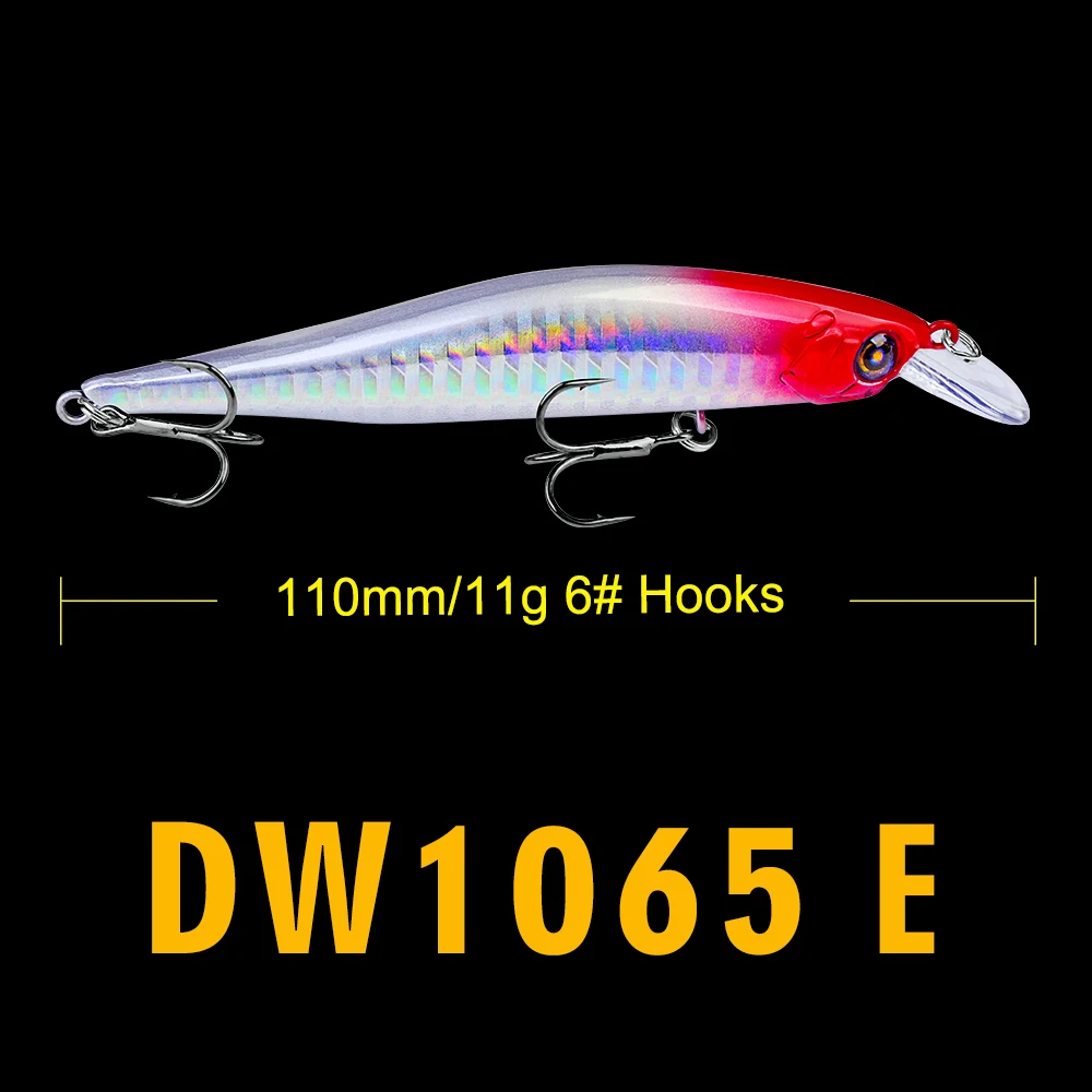 6PC Artificial Fishing Bait 6Colors Lure 11g-0.4oz/4.3&quot-11cm fishing tackle 6# high carbon steel triple hook bass | Спорт и