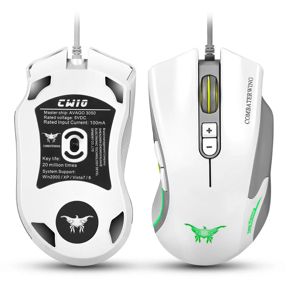 GOOYIYO - Professional Gaming Mouse Adjustable 4800 DPI Wired Mice 7 Button 6 LED Color Ergonomics PC Computer Gamer | Компьютеры и