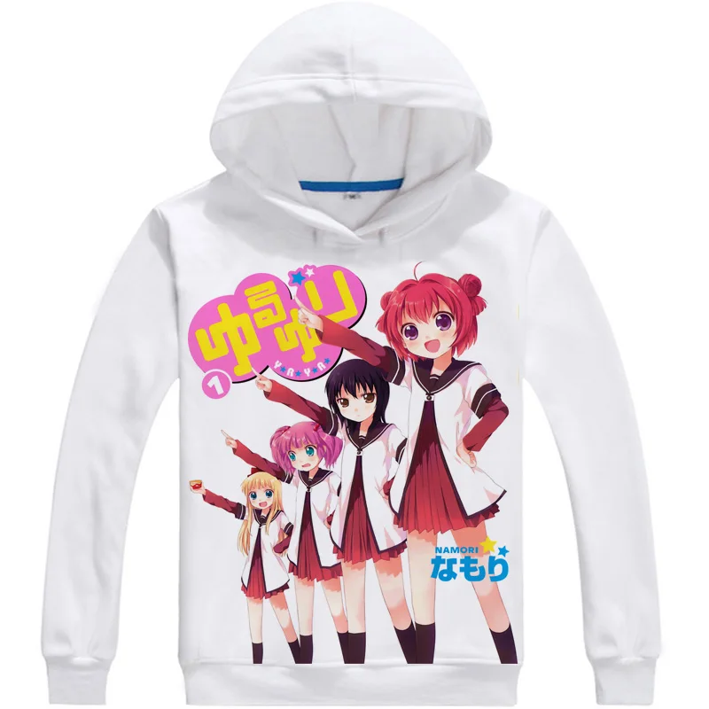 Мужские 3D толстовки YuruYuri Easygoing Yuri хип хоп с длинным рукавом Аниме Akari Akaza Yui Funami