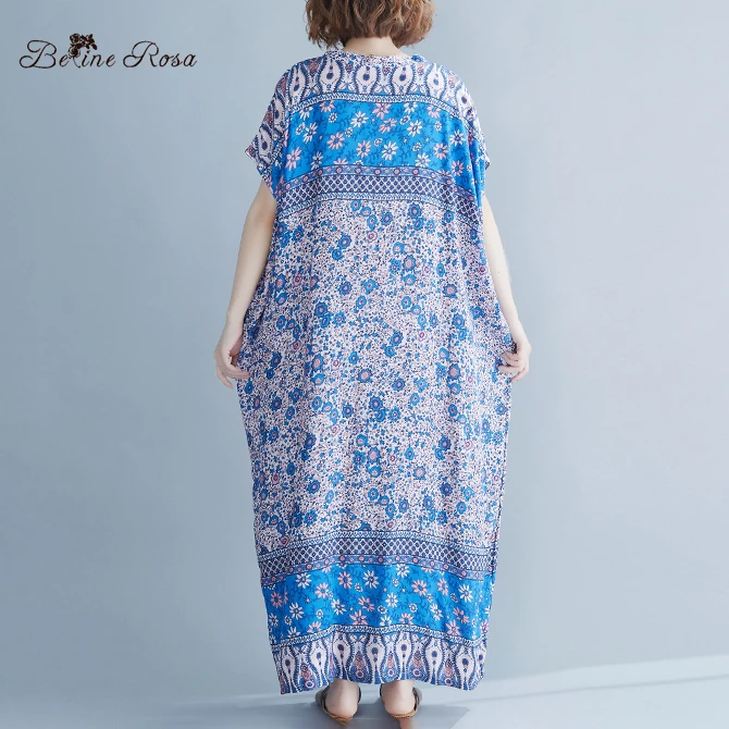 BelineRosa 2019 женские платья макси с цветочным принтом летнее платье рукавом реглан