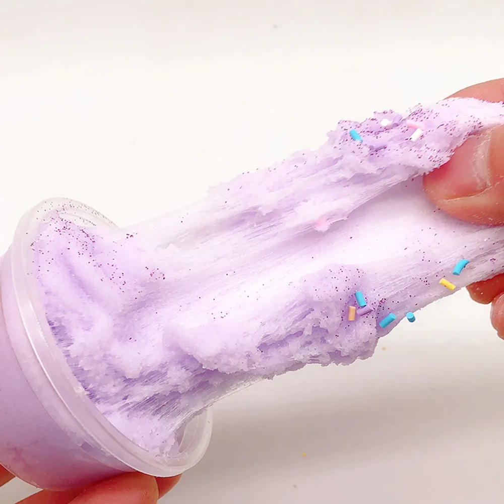 DIY прозрачный слайм игрушки смешивание грязи облако пушистый шпатлевка