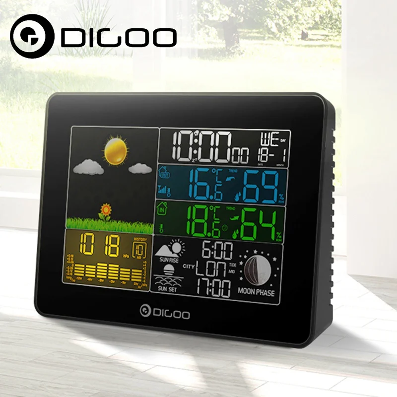 Digoo DG TH8868 беспроводной полноцветный экран атмосферное давление метеостанции