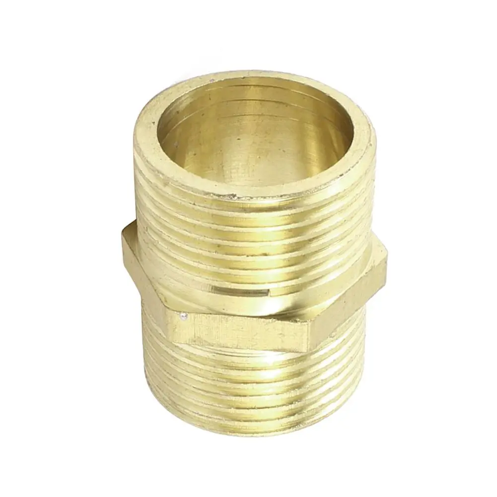 Brass 3/4&quot PT to Male Thread Hex Nipple Piping Quick Coupler | Обустройство дома
