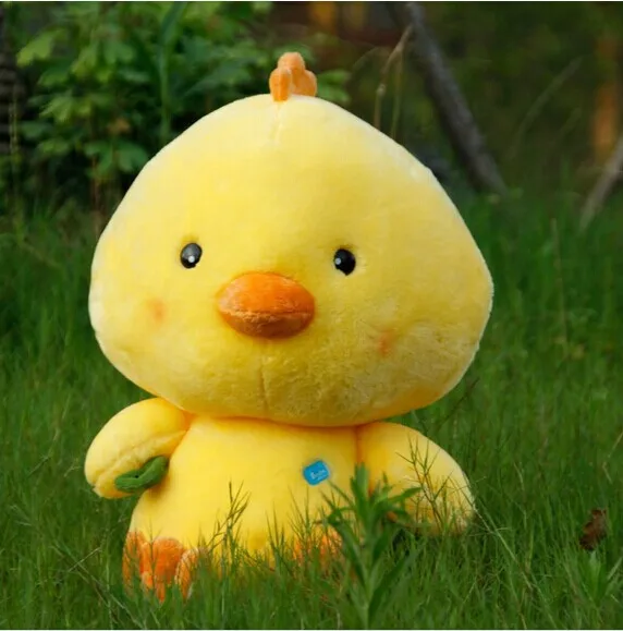 

stuffed animal 42cm yellow chicken plush toy soft doll w1636