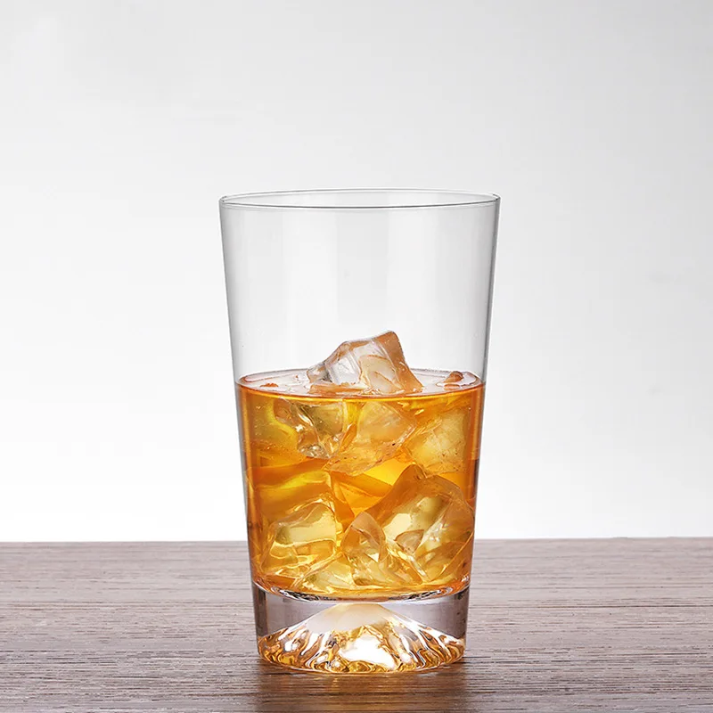 Mount Fuji Japan Competitive Crystal Glass Transparent Snow Mountain Originality Thick Soles Foreign Wine Brandy Liquor Cup Mug|wine brandy|shot