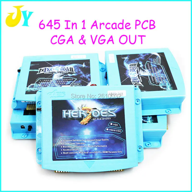 Аркада 645 в 1 Игровая плата мульти игра PCB обновленная версия VGA и HD выход для jamma mena игровой кабинет