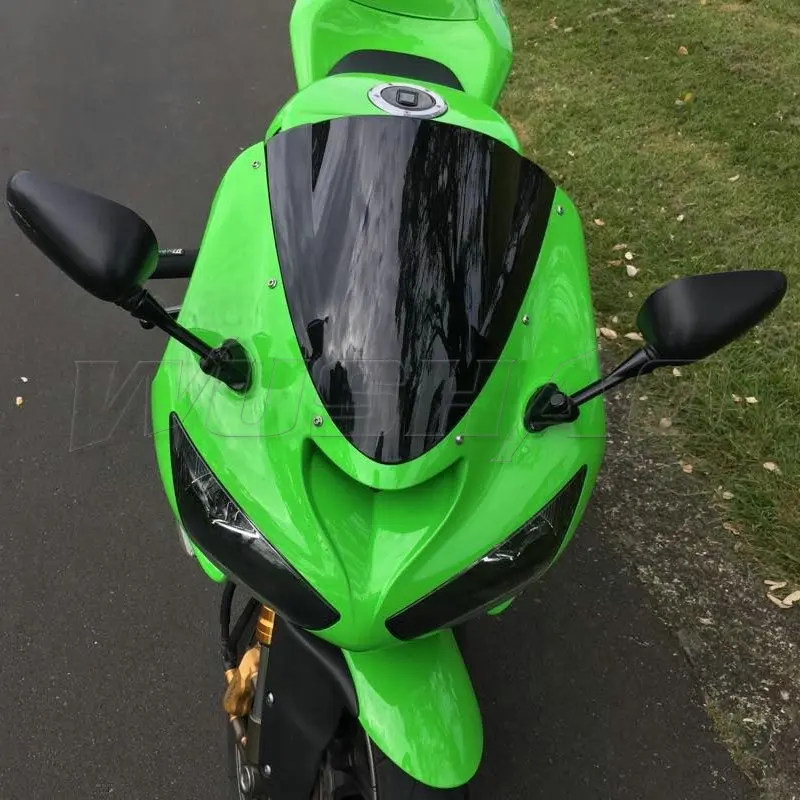 

Лобовое стекло с двойным пузырьком для 2005, 2006, 2007, 2008, Kawasaki Ninja 636 ZX6R ZX-6R ZX10R ZX-10R ZX 6R 10R, черный