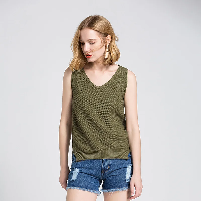 GOPLUS 2019 Лето Без Рукавов Мягкая тонкая трикотажная майка Топы женские сексуальные