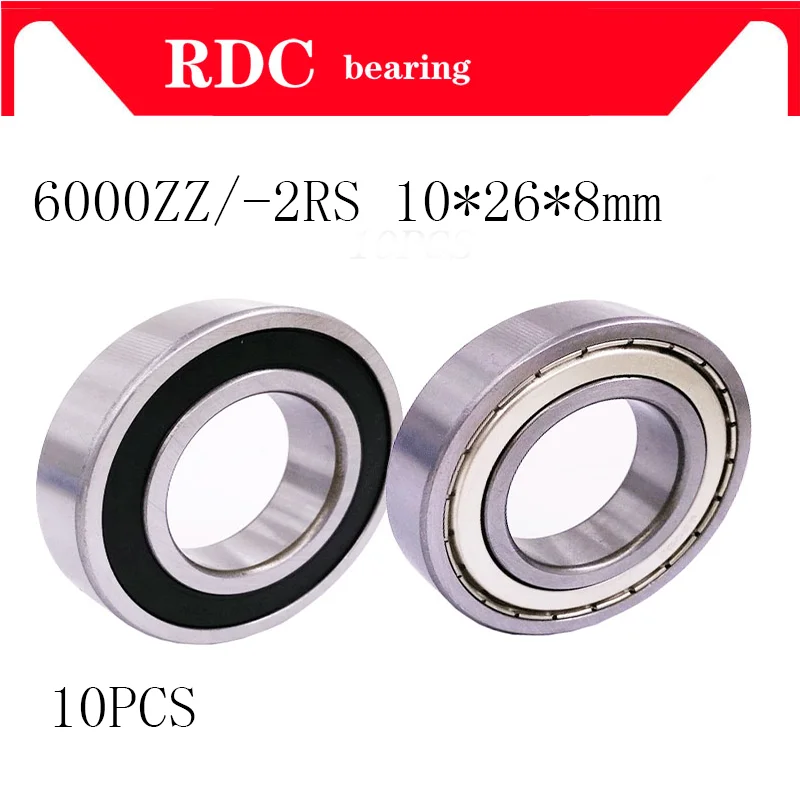 10 шт. шариковые подшипники 6000 2RS 6000RS 6000ZZ ZZ 10x26x8 мм|bearing 6000z|bearing 6000zzbearing bearing |