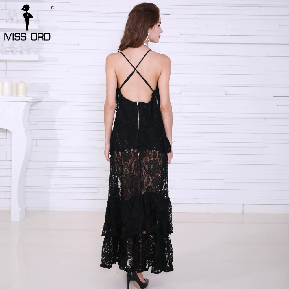 Платье макси Missord кружевное без рукавов с треугольным вырезом FT4675 2019|maxi dress|dresses free