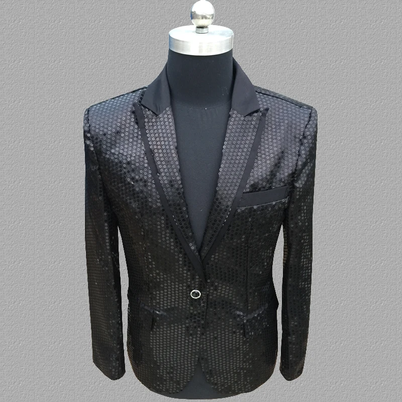 Блейзер с блестками мужские костюмы Дизайнерская куртка Мужская одежда для