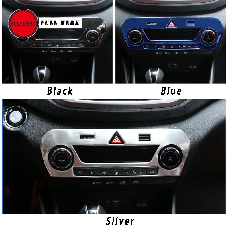 1 шт. Стайлинг автомобиля из нержавеющей стали отделка панели кондиционера