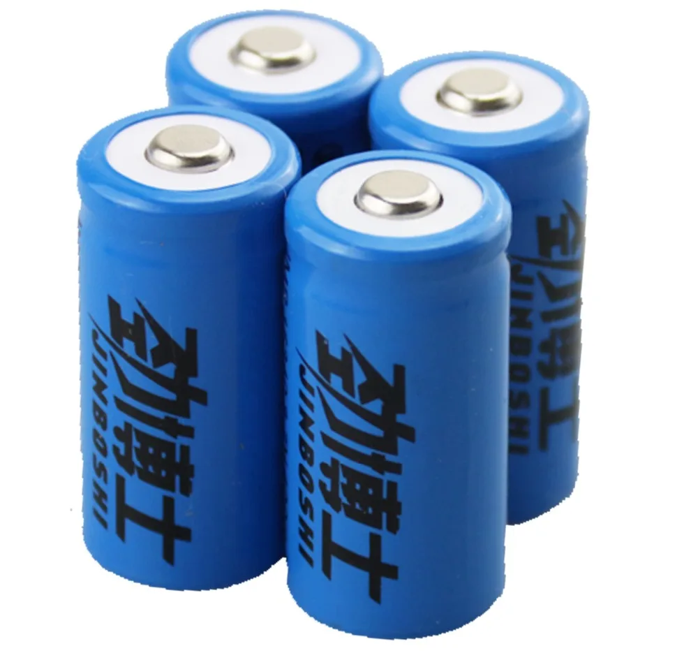 JINBOSHI горячая Распродажа 12 шт CR123A 3 7 v 400mAh CR123 16340 аккумуляторная батарея + 1 упаковка