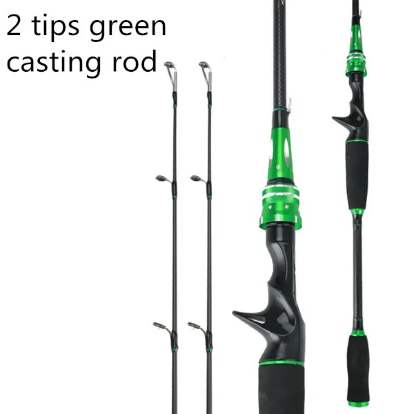 2 наконечника телескопическая карбоновая спиннинговая Удочка M/ML power casing Rod Canne spinng Leurre спиннинговая удочка для рыбалки 1,8 м/2,1 М - Цвет: Белый