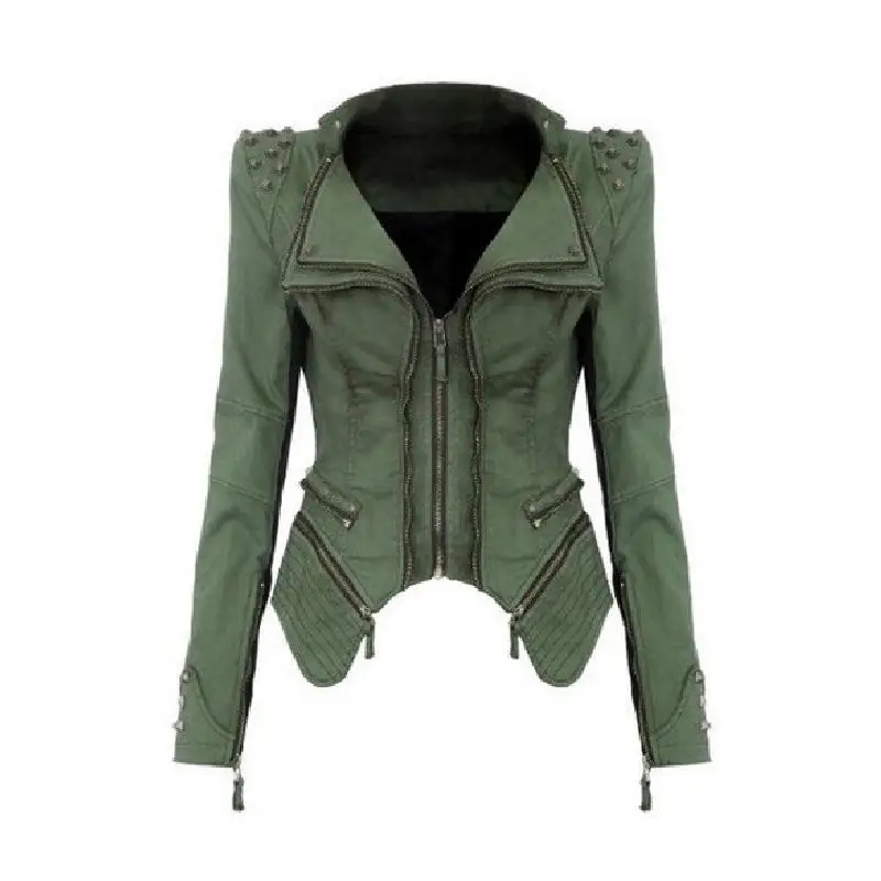 Горячая тонкая джинсовая куртка для тела Женская модная Военная короткая с
