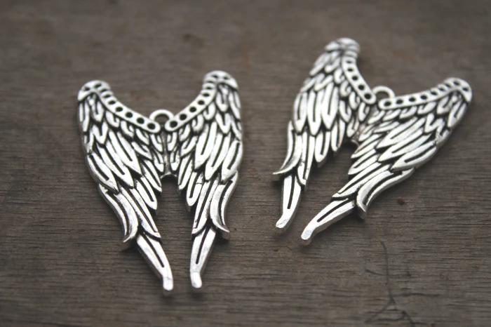 10 шт Серебряный тон сверхъестественная Кастиэль подвеска в форме ангельских