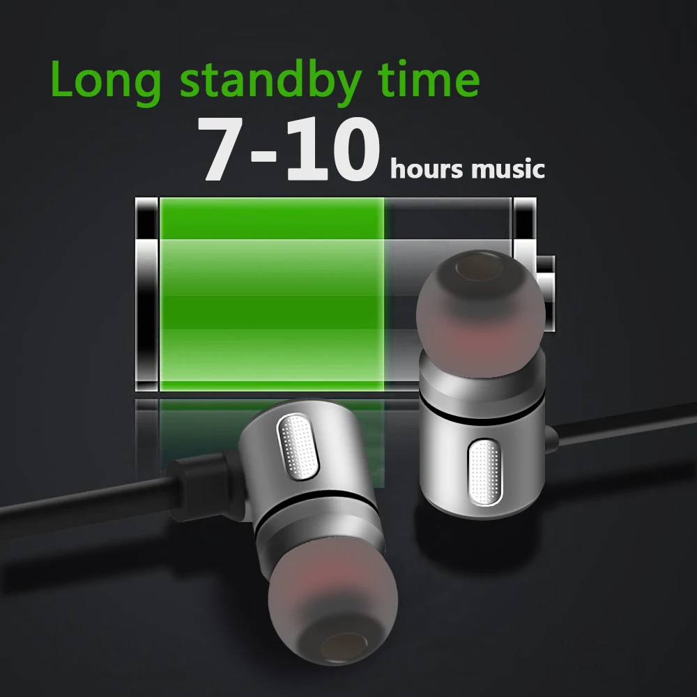 Беспроводные Bluetooth наушники Спортивная гарнитура с басами и шейным ремешком