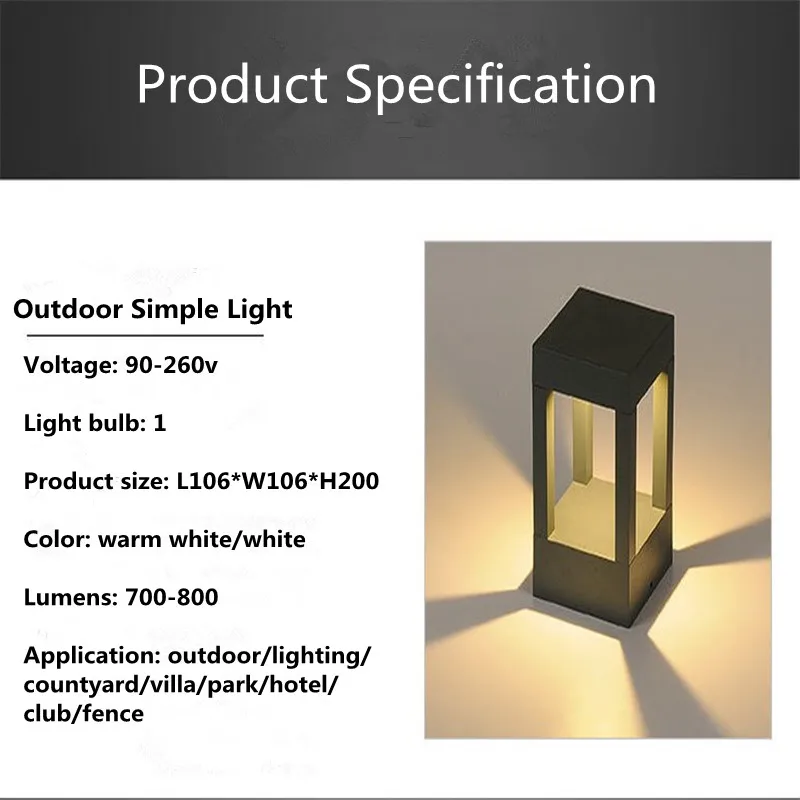CLAITE садовые светодиодные лампы для газонов уличные водонепроницаемые