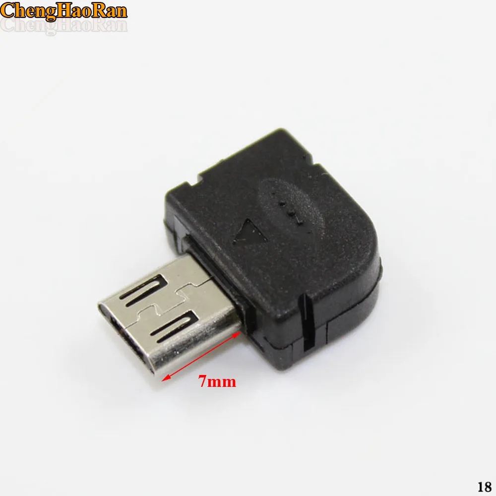 ChengHaoRan 1000 шт 7 мм микро USB 5PIN сварочный Тип штекерные соединители 90 градусов 5P