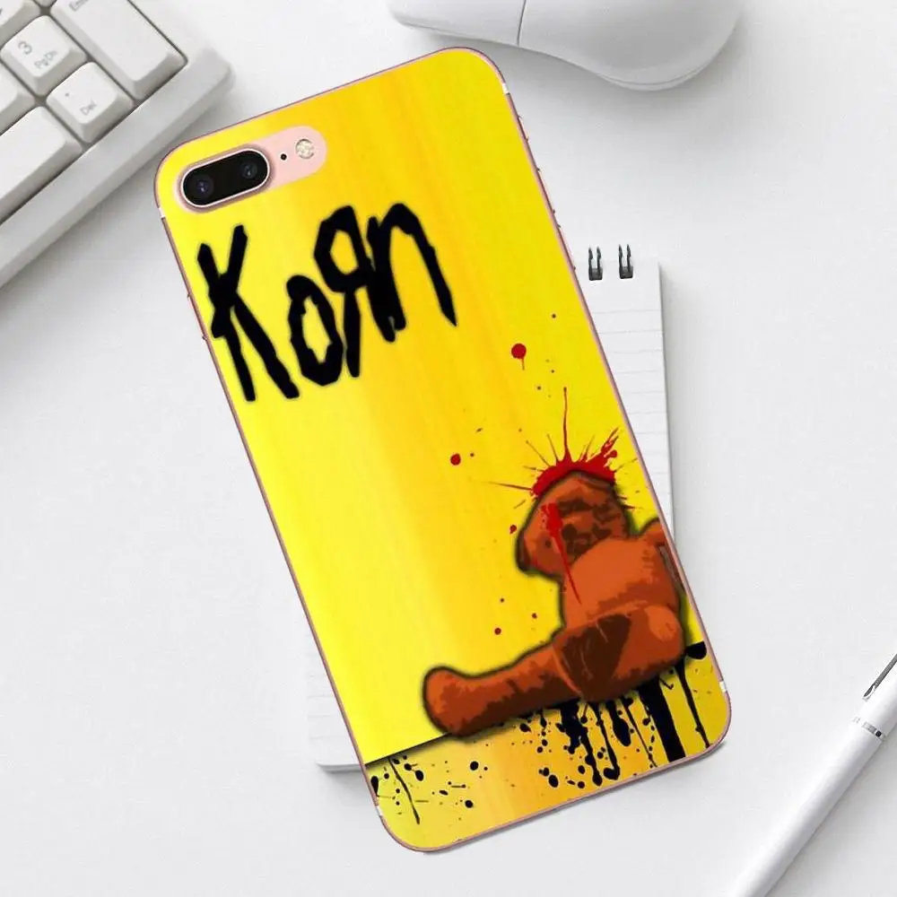 Qdowpz мобильный телефон с принтом в виде ракушки Korn логотип для iPhone 4 4S 5 5C SE 6 6S 7 8 Plus X