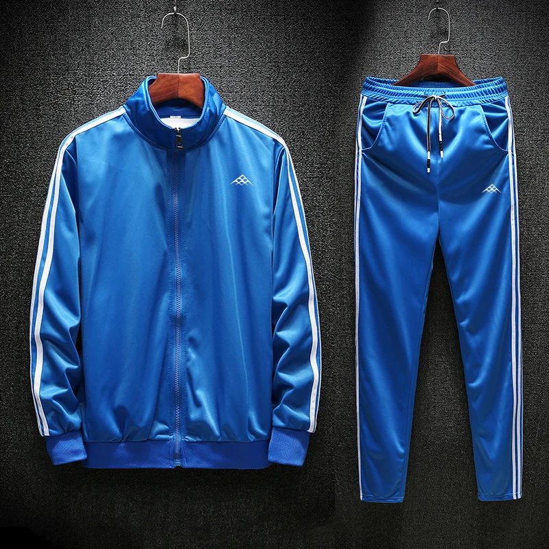 

Men Full TrackSuit Jacket Top Sport Suit Sets Pants Trouses Pants Strips Active