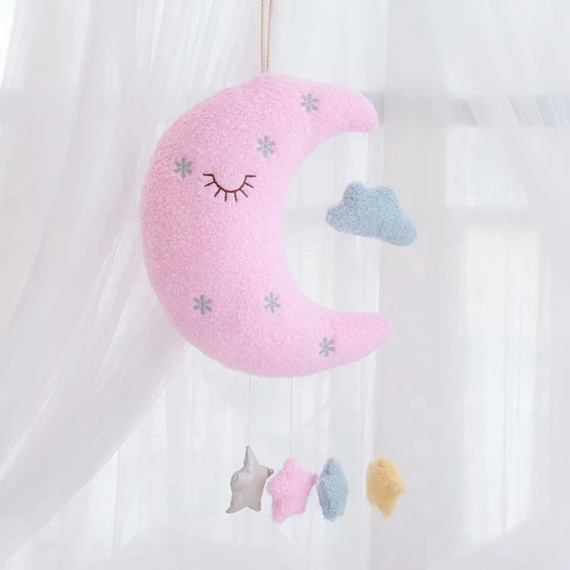 INS Kawaii подвязки красочные облака, месяц плюшевая подушка девочка детская комната украшение кроватки игрушки прекрасный подарок для детей