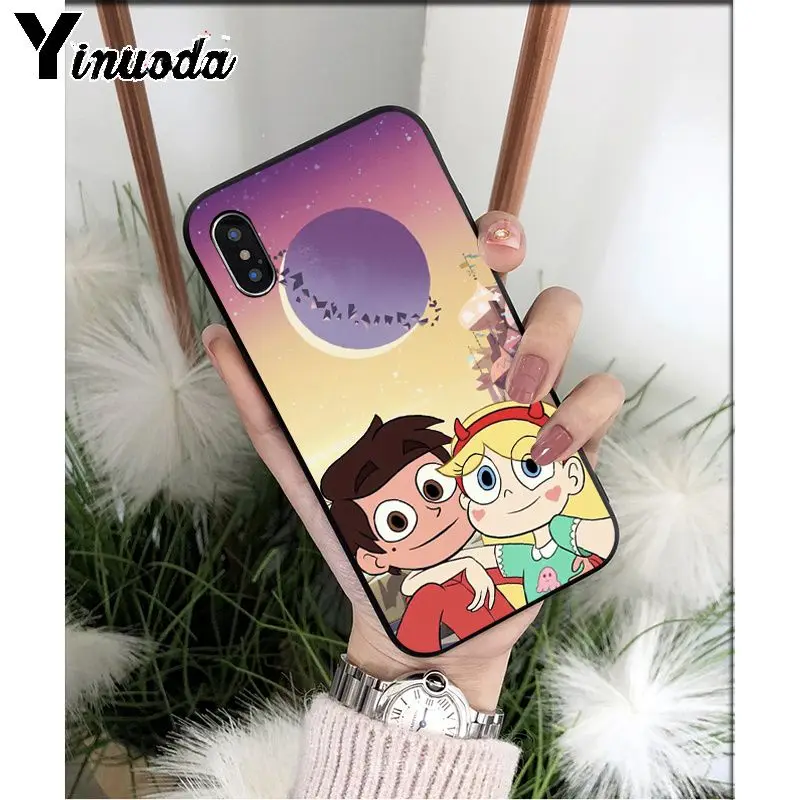Yinuoda Star vs the Forces of Evil Силиконовый ТПУ мягкий черный чехол для телефона для Apple iPhone 8 7 6 6S Plus X XS MAX 5 5S SE XR