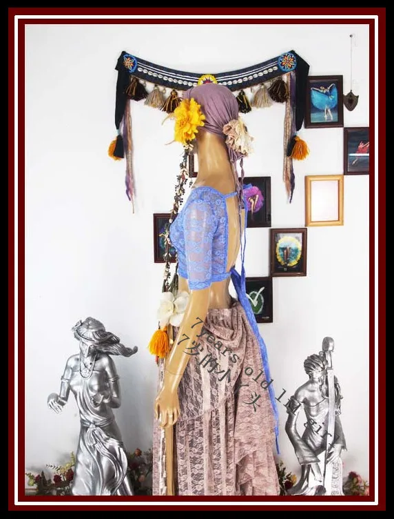 Кружевной топ для танца живота Ats Племенной чоли короткий рукав DQ125-140