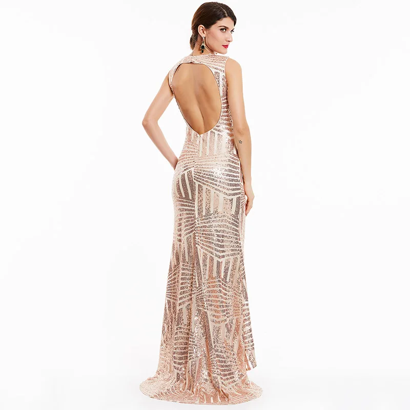 Платье Русалочка Tanpell вечернее платье дешевые серьги цвета шампань без рукавов