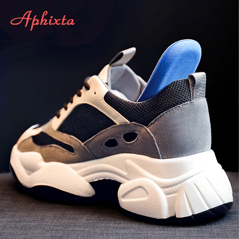 Женские замшевые ботинки Aphixta увеличивающие рост сетчатые ботильоны с массивной