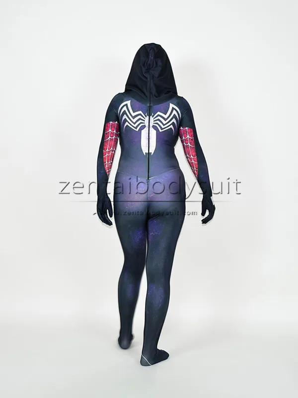 Gwenom Косплей Костюм Femme Symbiote Venom костюм паук Гвен Стэйси Супергероя человека