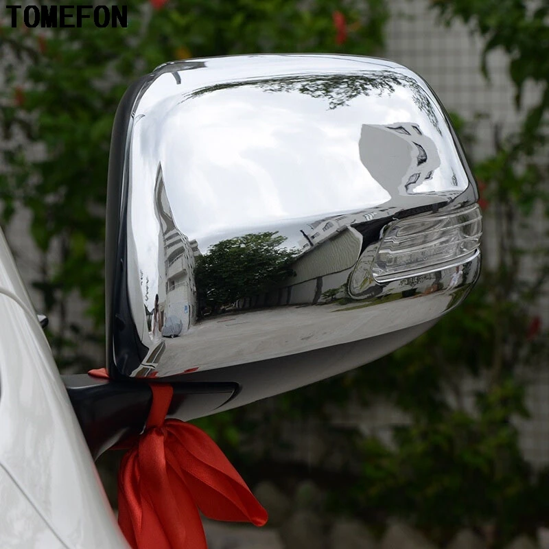 

2шт для Toyota Land Cruiser Facelift J200 2016 2017 ABS хромированные чехлы на дверные зеркала заднего вида декоративная отделка автомобильные чехлы