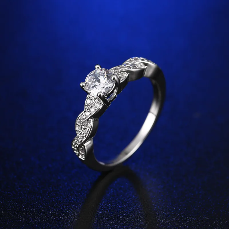 Модные FYM Женщин Вереа Pattern Наоящее Platinum Поытием ААА Корень Цион Брилантовое