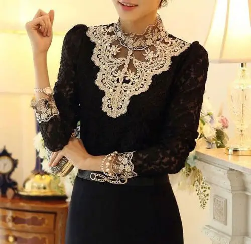 Кружевная рубашка женская одежда Blusas Femininas блузка и 2017 новые модные женские топы