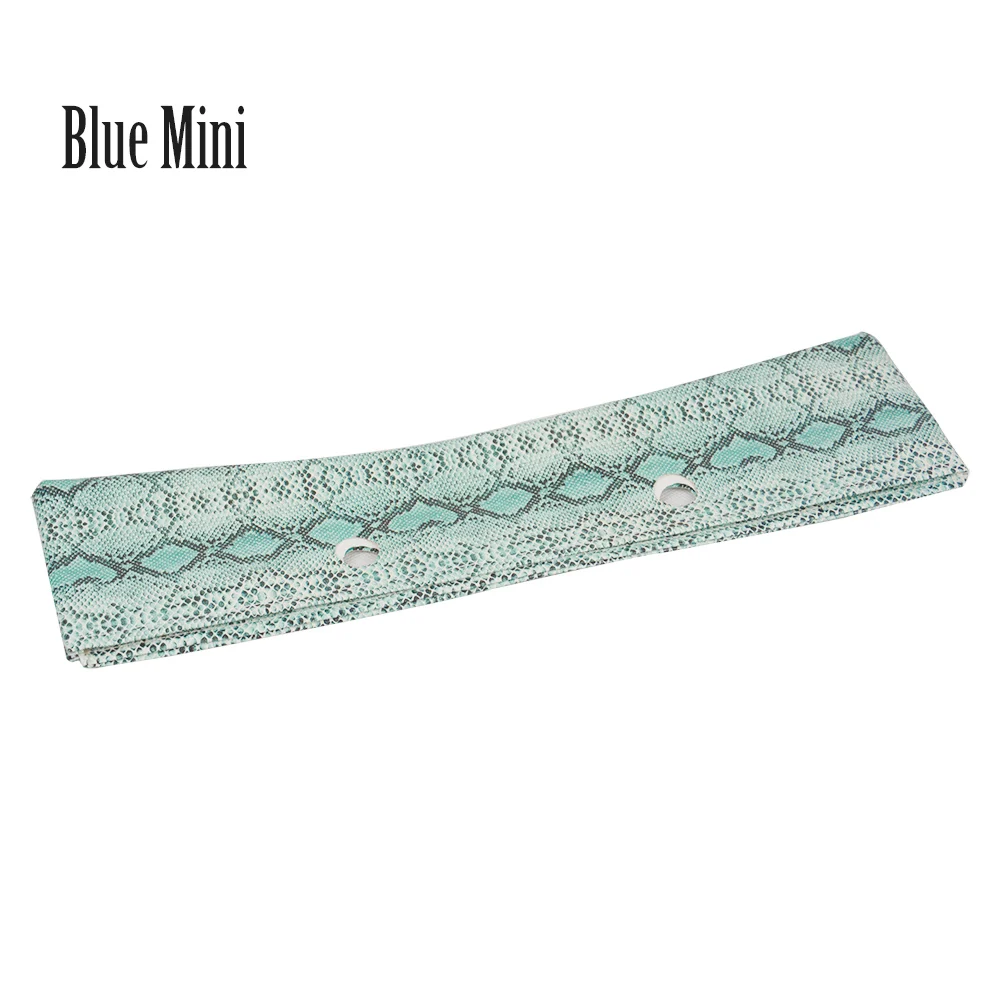 Blue mini Новинка; украшение из искусственной кожи; искусственная кожа; Змеиный узор; отделка; Obag O Bag; змеиная отделка; сезон весна - Цвет: Blue mini