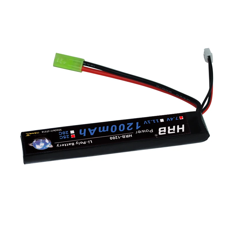 HRB RC Lipo Батарея 2 S 7 4 В 1200 мАч 25C 50C для мини Тамия страйкбол BB пистолет Акку
