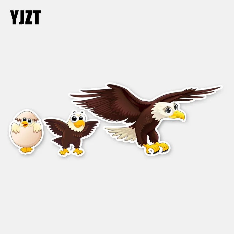YJZT 17 5*5 9 см уникальный Hawk Iittle животные семейный Декор стикер автомобиля